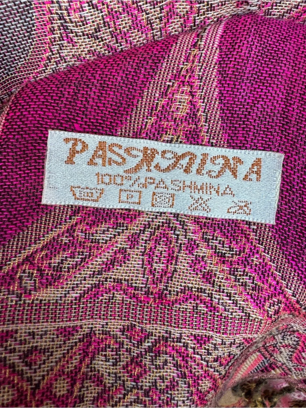 Pashmina Pink Paisley Oversized Shawl Wrap Scarf